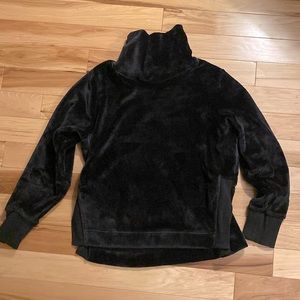 Athleta S Black Double Cozy Karma Funnel Neck Pullover Sweatshirt Women's Small